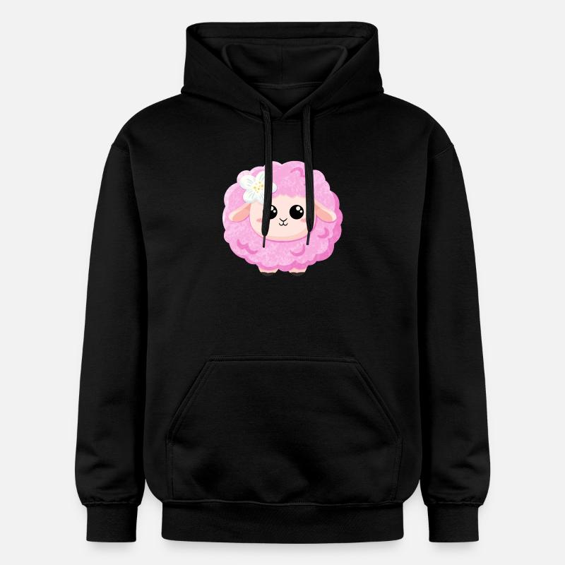 Mouton rose mignon - Sweat à capuche Softstyle® Gildan Unisexe - noir