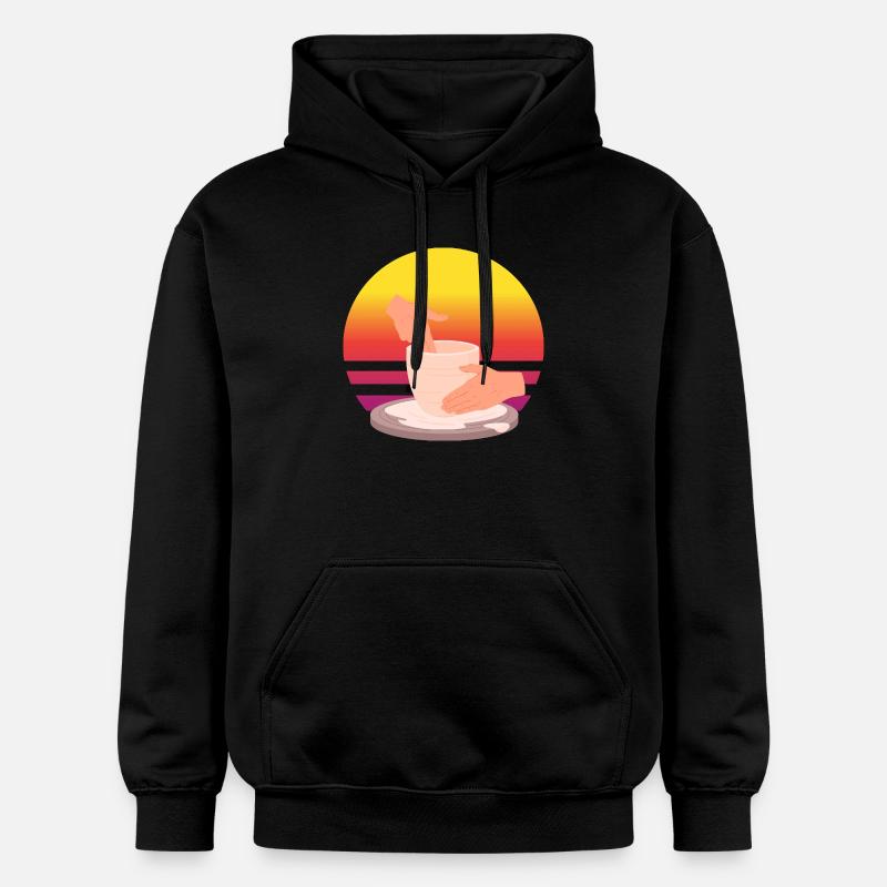 Passion céramique Coucher de soleil - Sweat à capuche Softstyle® Gildan Unisexe - noir