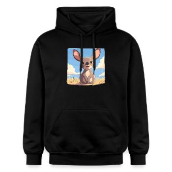 Wallabies Wallaby - Gildan Unisex Softstyle® Midweight Hoodie - black - Front - Marisol (170cm) & Nik (191cm)