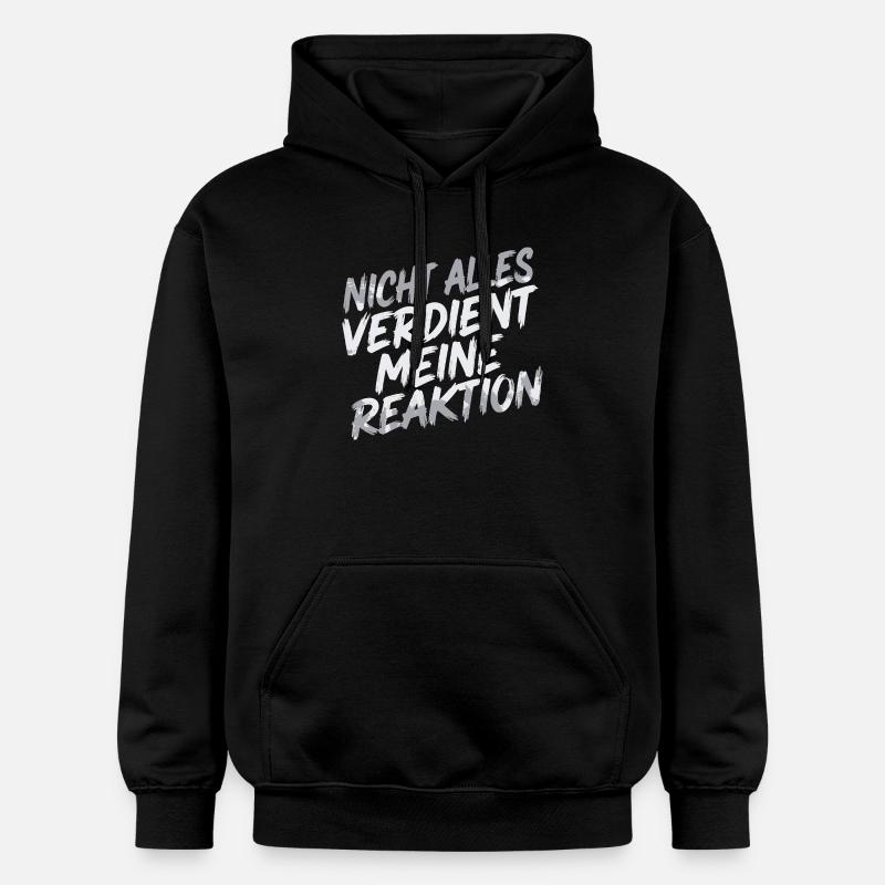 Aucune réaction - je m’en fiche - Sweat à capuche Softstyle® Gildan Unisexe - noir