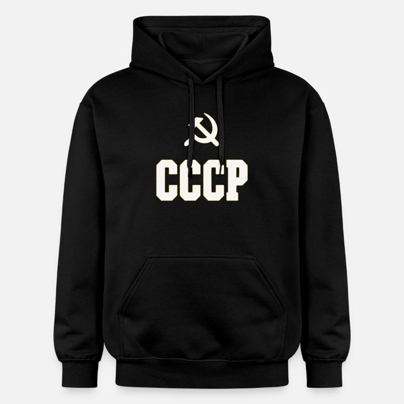 Design CCCP dans le style des années 80, bouteille rétro - Sweat à capuche Softstyle® Gildan Unisexe - noir
