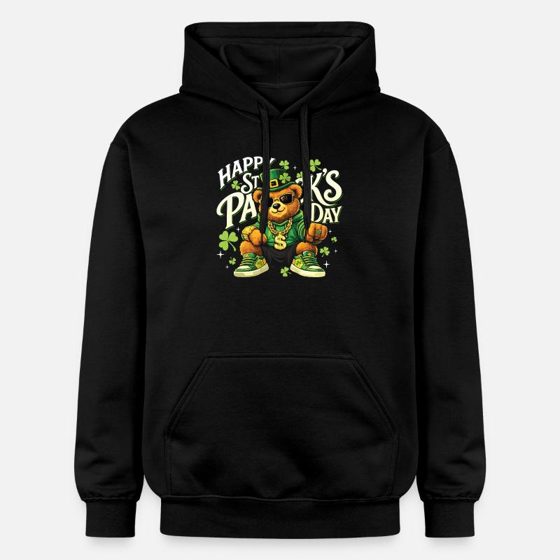 Glad St Patrick's Day Irish Pride - St. Paddys - Gildan luvtröja unisex Softstyle® Midweight - svart