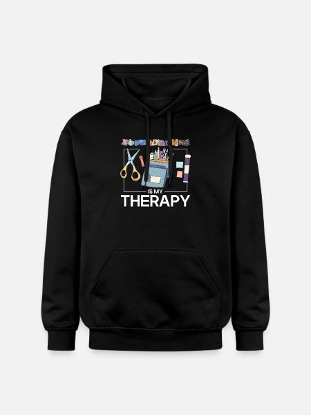 Le scrapbooking, c’est une thérapie - Sweat à capuche Softstyle® Gildan Unisexe - noir