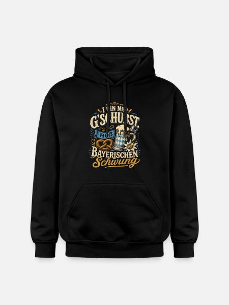 Bayerischer Spruch - Gildan Unisex Softstyle® Midweight Hoodie - Schwarz