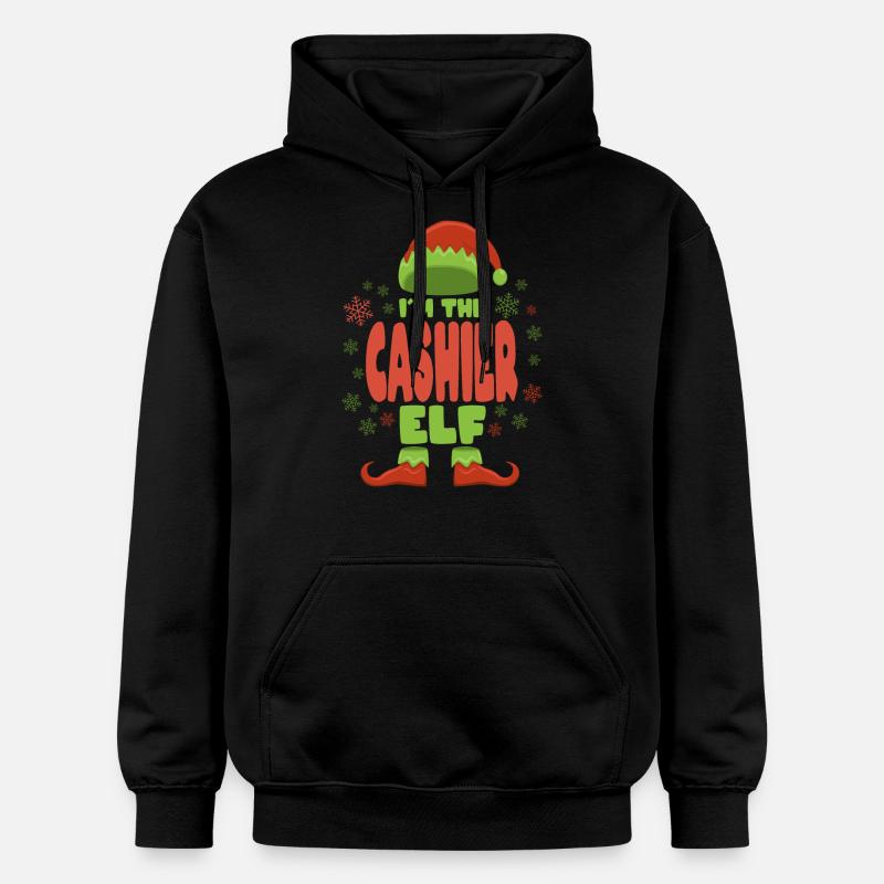 Caissier Elfe de Noël - Sweat à capuche Softstyle® Gildan Unisexe - noir