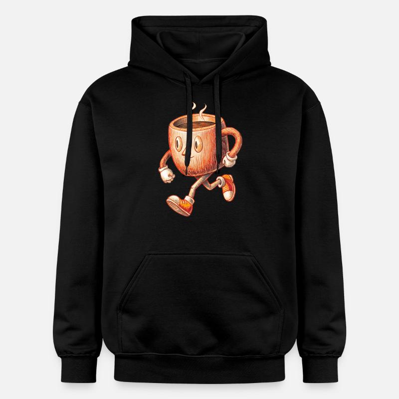 CAFÉ - Sweat à capuche Softstyle® Gildan Unisexe - noir