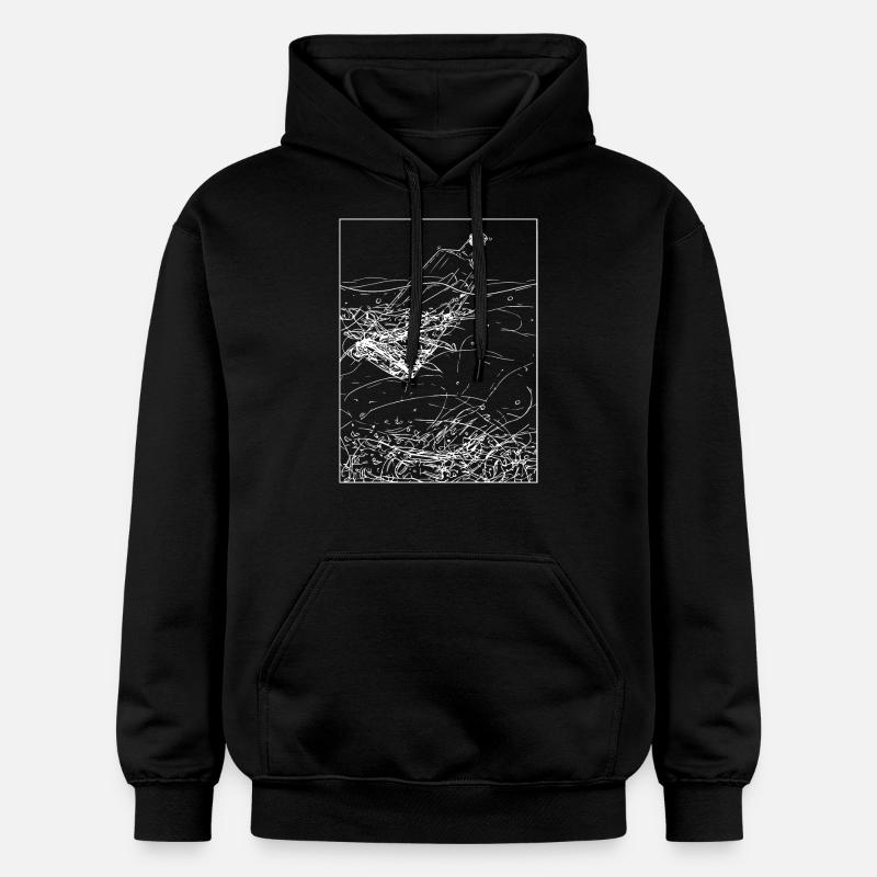 Message dans une bouteille - Sweat à capuche Softstyle® Gildan Unisexe - noir