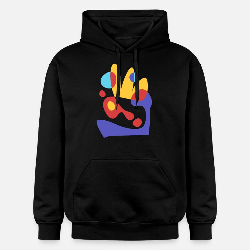 Abstrait Tropical Beeze - Style Bauhaus - Sweat à capuche Softstyle® Gildan Unisexe - noir