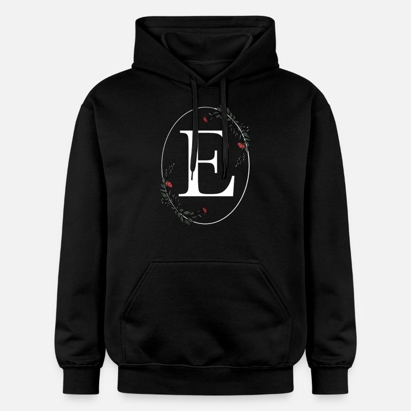 Buchstabe E - Gildan Unisex Softstyle® Midweight Hoodie - Schwarz