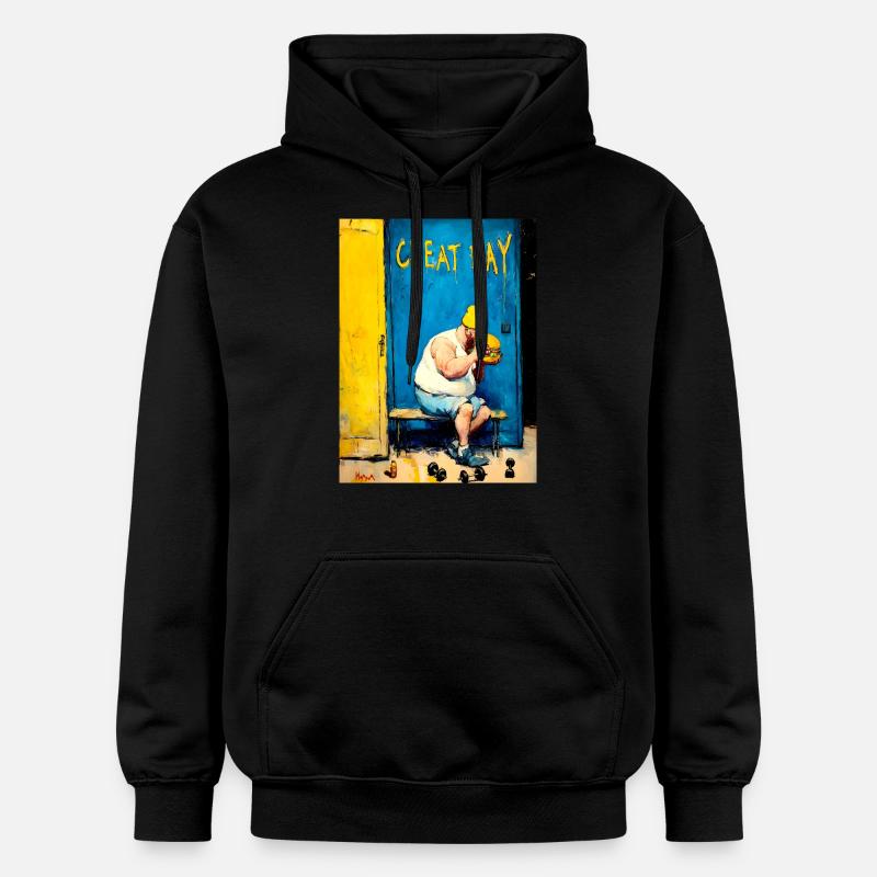 « Cheat Day » de van Gogh - Sweat à capuche Softstyle® Gildan Unisexe - noir