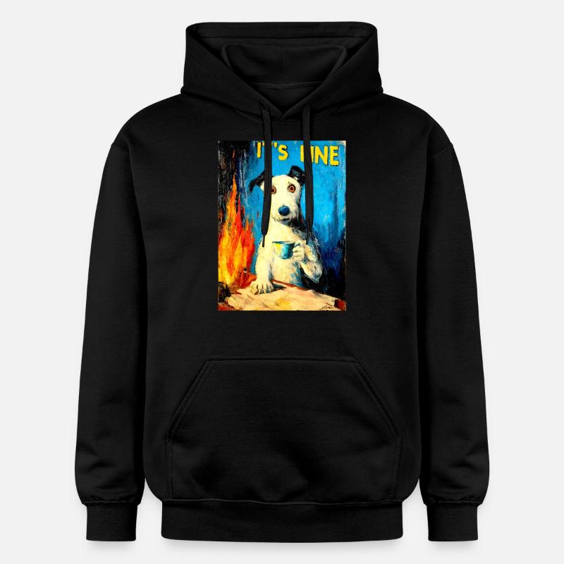« C’est bien » de van Gogh - Sweat à capuche Softstyle® Gildan Unisexe - noir