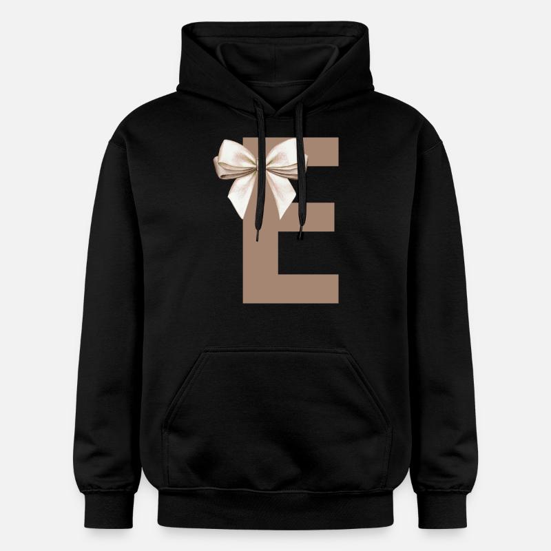 Lettre E Nœud - Sweat à capuche Softstyle® Gildan Unisexe - noir