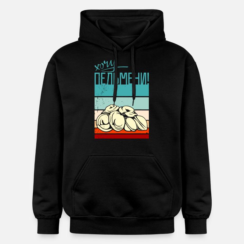 Graphique du drapeau Pelmeni - Sweat à capuche Softstyle® Gildan Unisexe - noir