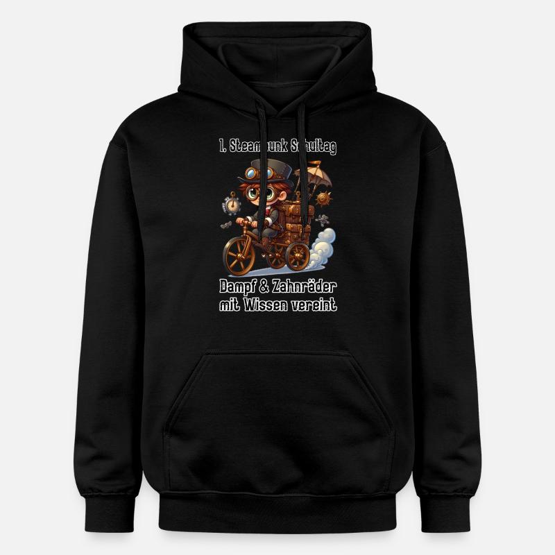 Première journée d’école Steampunk - Sweat à capuche Softstyle® Gildan Unisexe - noir