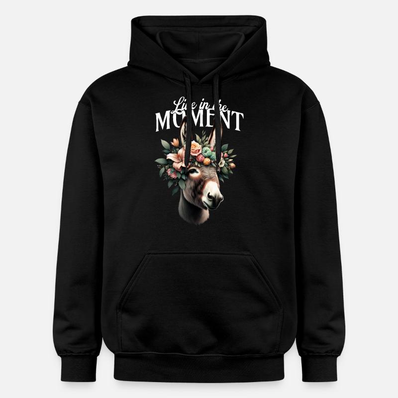 Vivez l’instant présent - Sweat à capuche Softstyle® Gildan Unisexe - noir