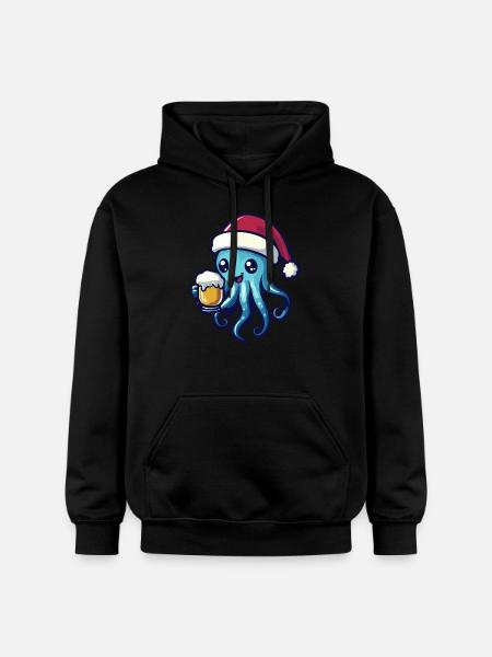 Méduse Bière Noël - Sweat à capuche Softstyle® Gildan Unisexe - noir