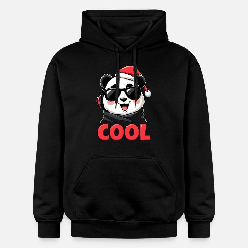 Panda cool - Sweat à capuche Softstyle® Gildan Unisexe - noir