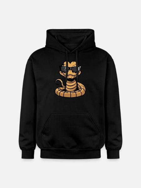 snake cobra animal - Gildan Unisex Softstyle® Midweight Hoodie - black