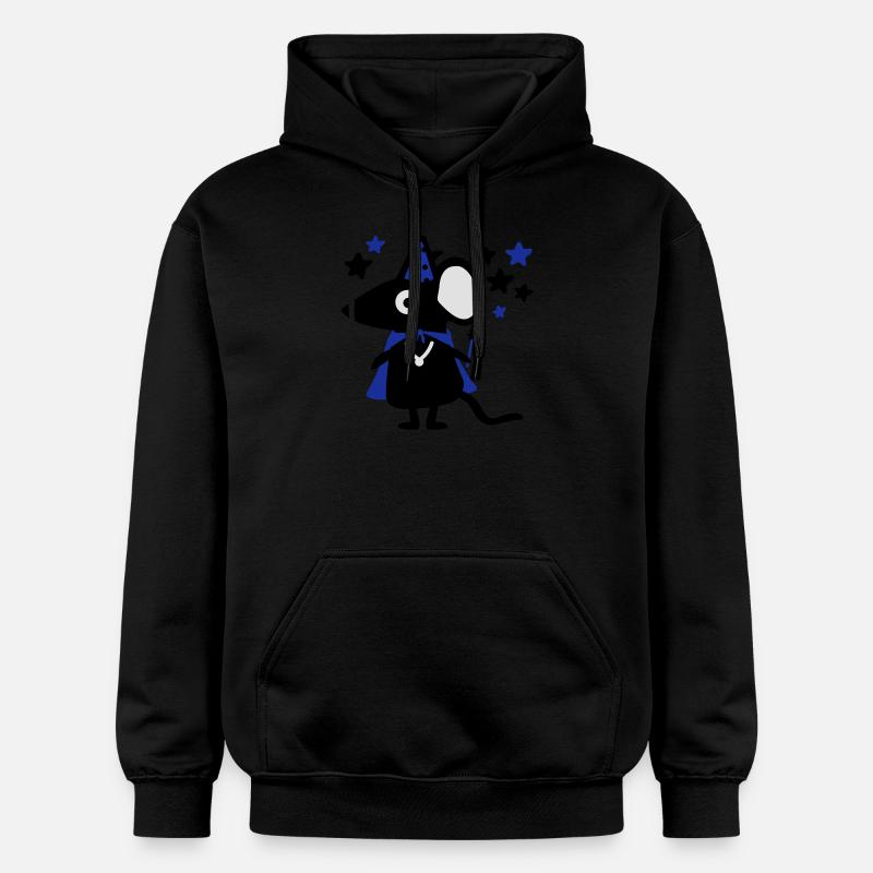 Souris Magicien - Magie rat - Sweat à capuche Softstyle® Gildan Unisexe - noir