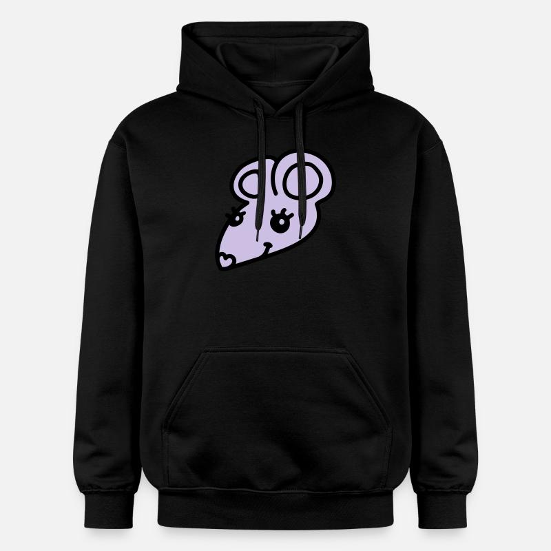 Souris mignonne - Sweat à capuche Softstyle® Gildan Unisexe - noir