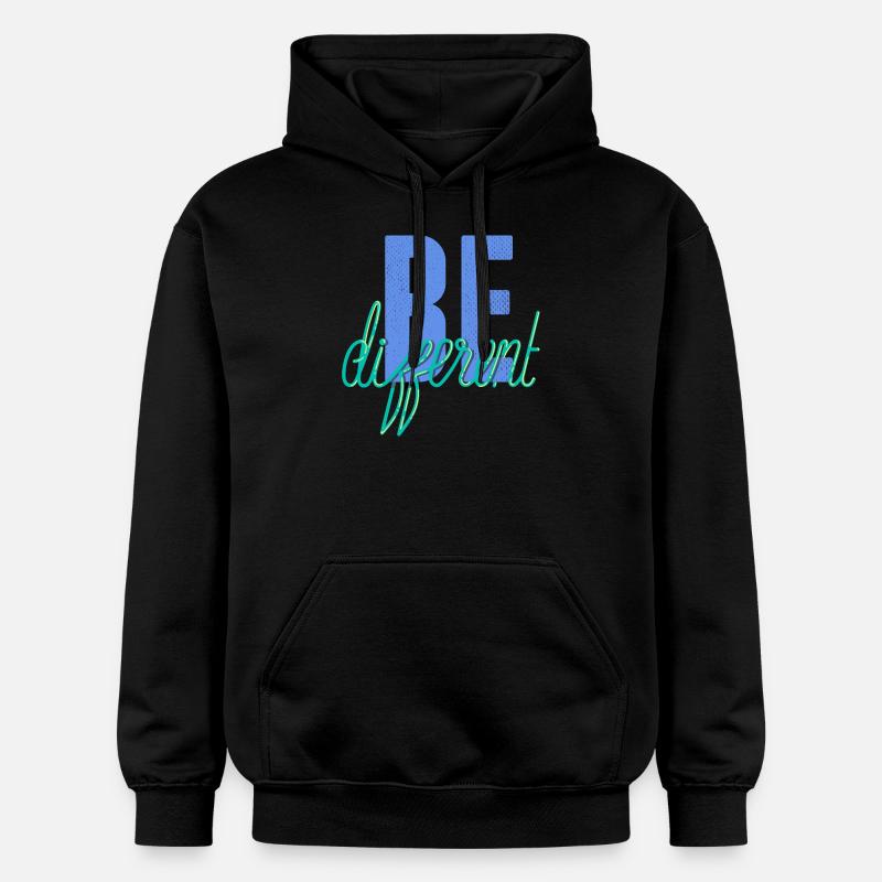 Be different- Sei anders! - Gildan Unisex Softstyle® Midweight Hoodie - Schwarz