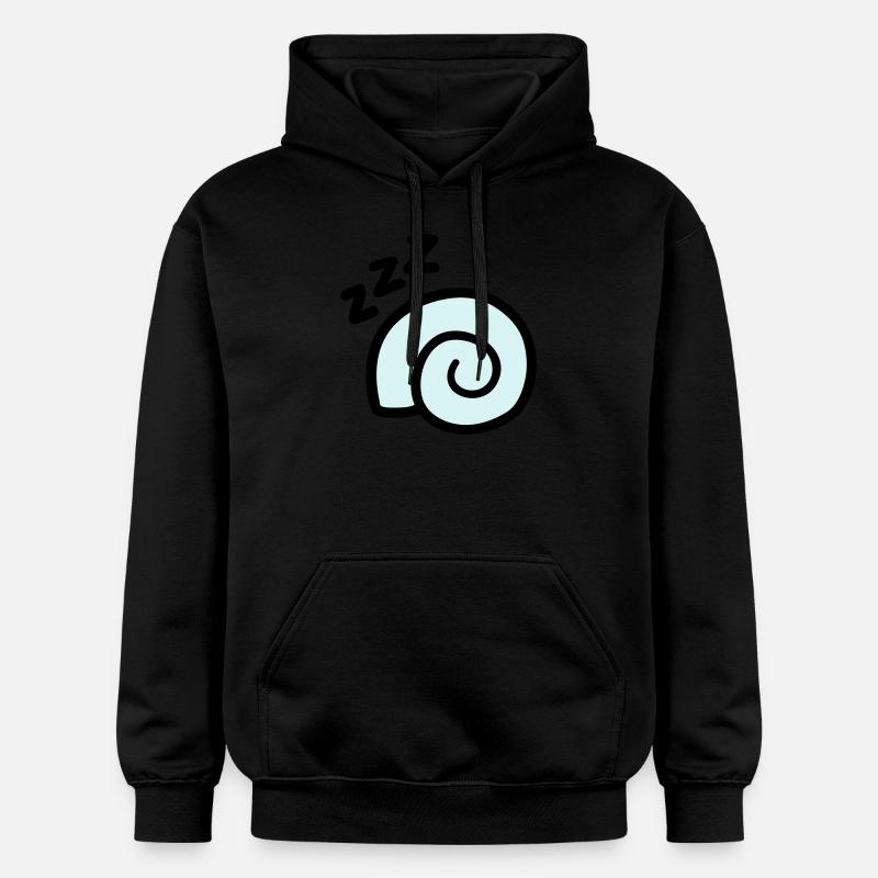 escargot Sleeping - Sweat à capuche Softstyle® Gildan Unisexe - noir