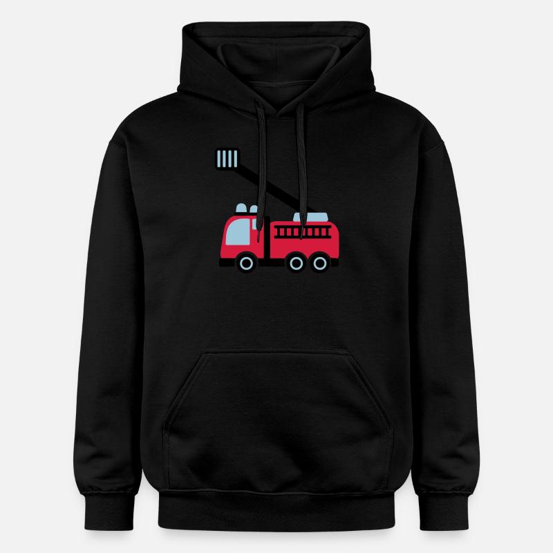 Fire engine - Gildan Unisex Softstyle® Midweight Hoodie - black