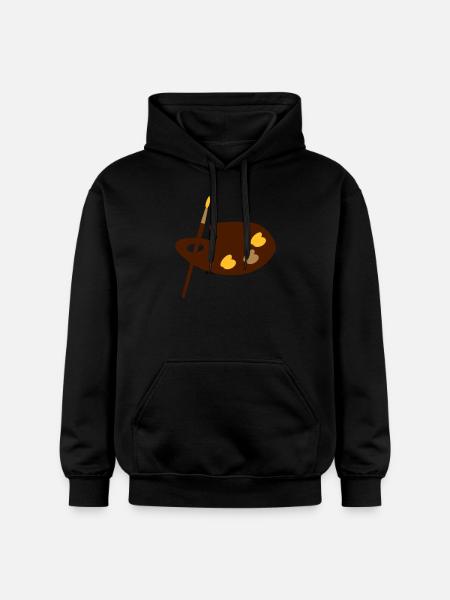 Paint brush - Gildan Unisex Softstyle® Midweight Hoodie - black
