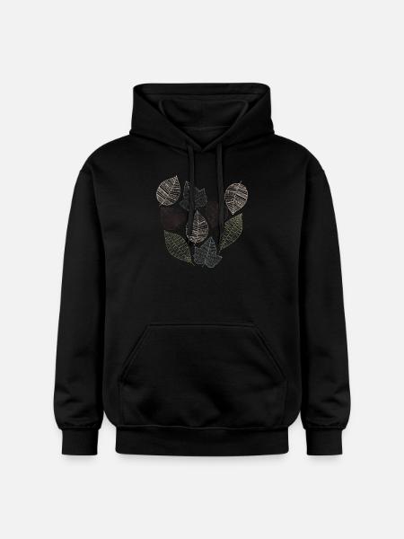 blätter - Gildan Unisex Softstyle® Midweight Hoodie - Schwarz