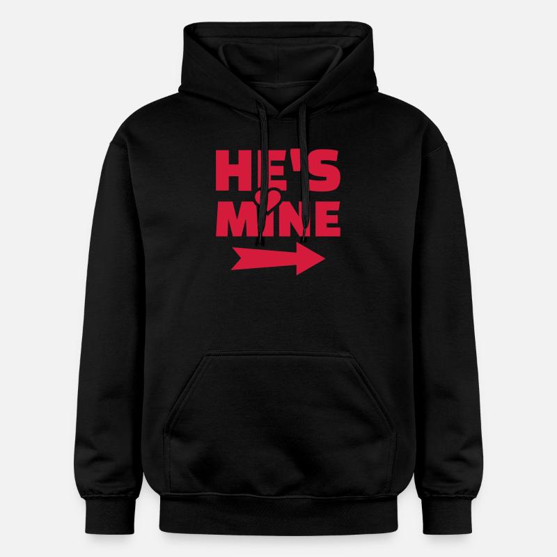 He's mine - Sweat à capuche Softstyle® Gildan Unisexe - noir