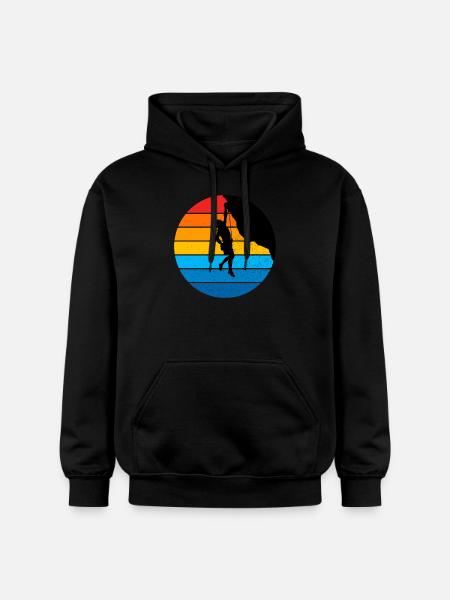 free climbing - Gildan Unisex Softstyle® Midweight Hoodie - black