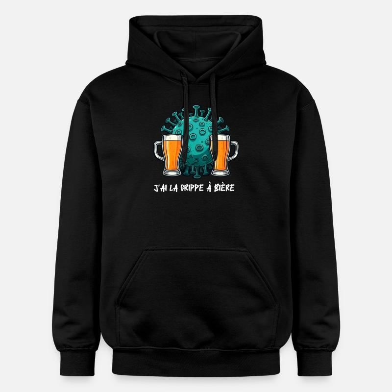 Ich habe eine Biergrippe - Gildan Unisex Softstyle® Midweight Hoodie - Schwarz