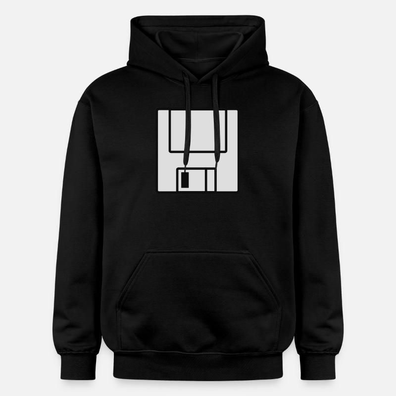 Computer-Diskette - Gildan Unisex Softstyle® Midweight Hoodie - Schwarz