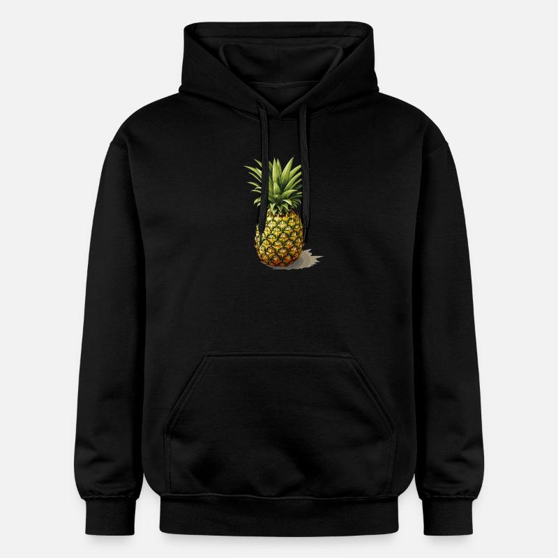 Ananas - illustration - Sweat à capuche Softstyle® Gildan Unisexe - noir