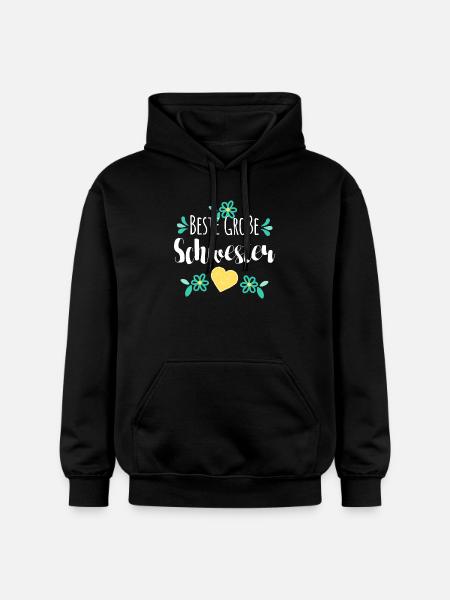 Beste Große Schwester - Gildan Unisex Softstyle® Midweight Hoodie - Schwarz