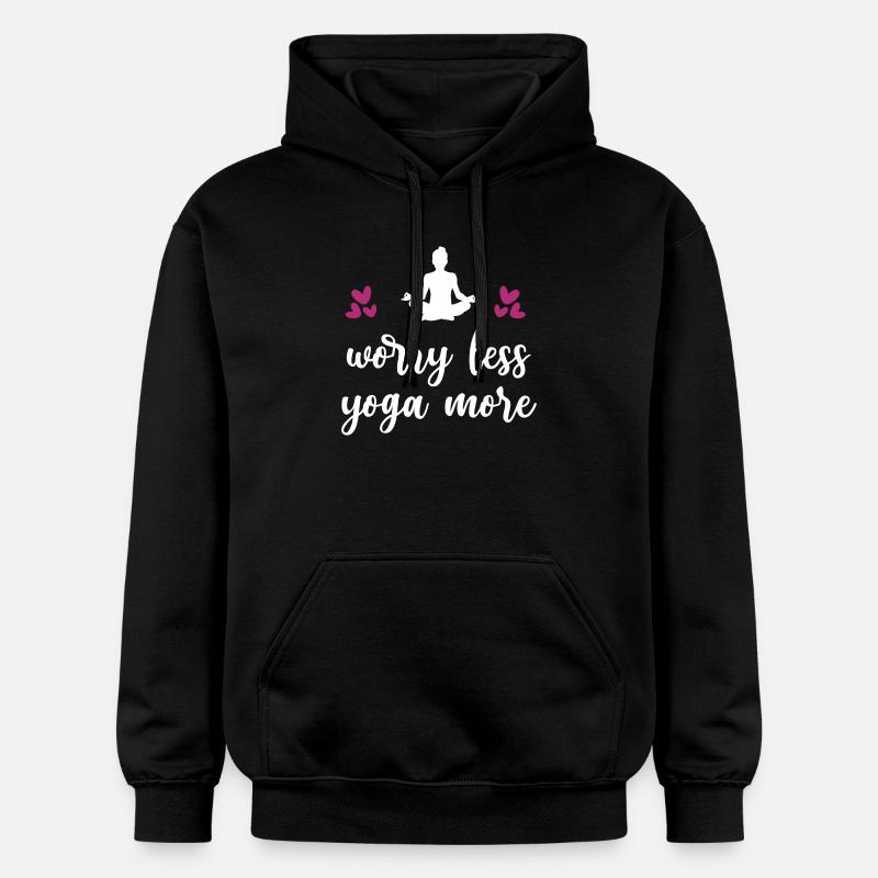 Inquiétez-vous moins Yoga Plus - Sweat à capuche Softstyle® Gildan Unisexe - noir