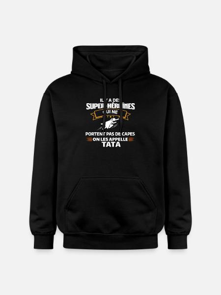 Super-Héroïne TATA Mode - Sweat à capuche Softstyle® Gildan Unisexe - noir
