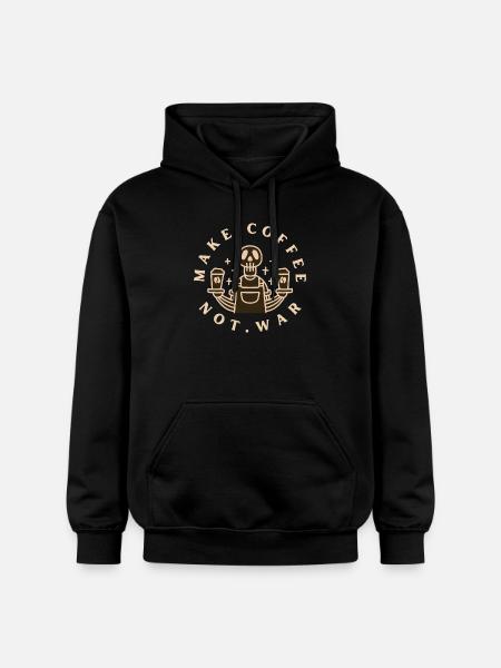 Make Coffee Not War Café - Gildan Unisex Softstyle® Midweight Hoodie - black