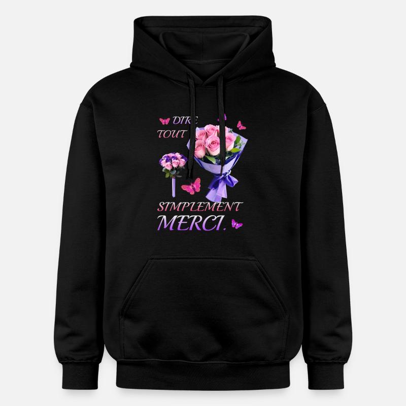 Dites simplement merci. - Sweat à capuche Softstyle® Gildan Unisexe - noir