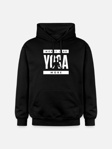 Funny Yoga Quote - Gildan Unisex Softstyle® Midweight Hoodie - black
