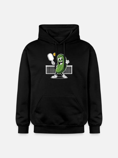 Dill With It Pickleball Player - Gildan Unisex Softstyle® Midweight Hoodie - black