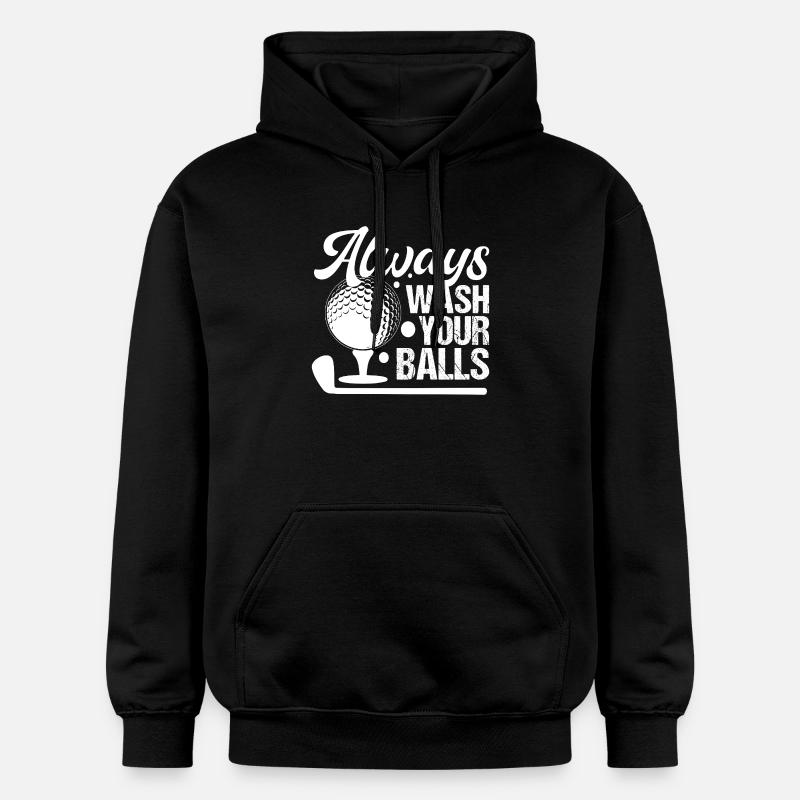 Golf - Lavez toujours vos balles - Sweat à capuche Softstyle® Gildan Unisexe - noir