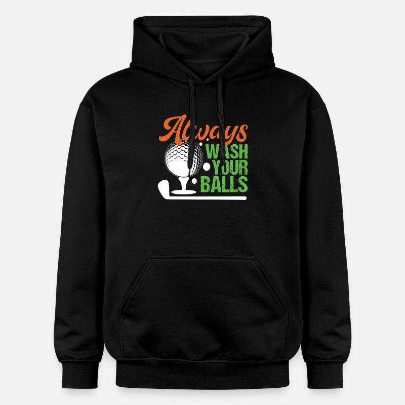 Golf - Lavez toujours vos balles - Sweat à capuche Softstyle® Gildan Unisexe - noir