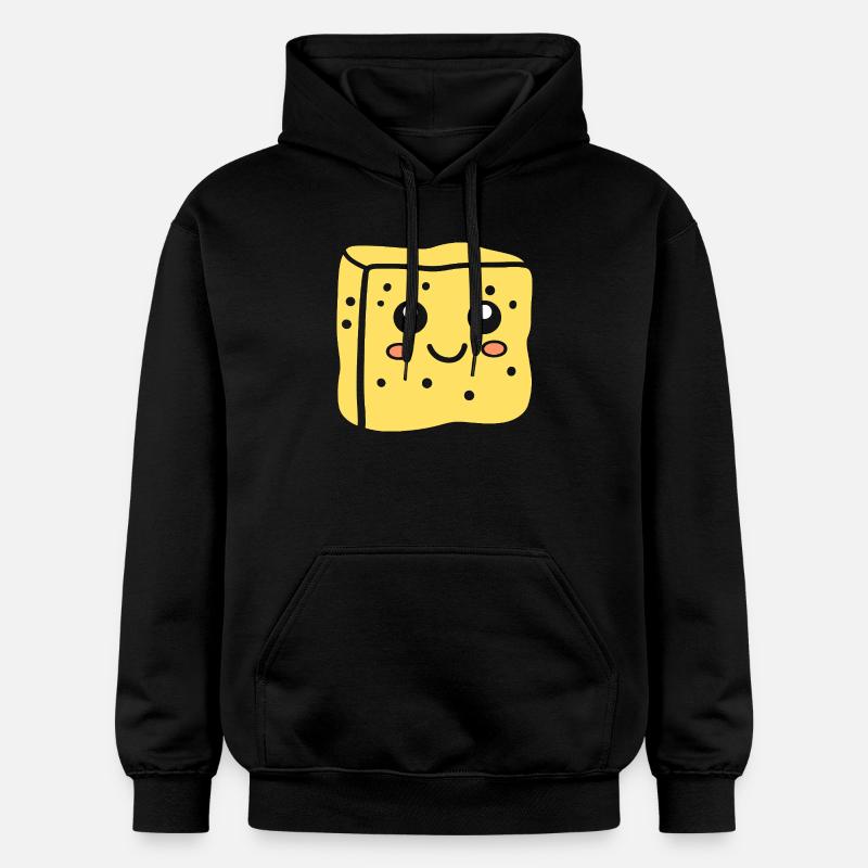 Spongeface Adorable Illustration éponge - Sweat à capuche Softstyle® Gildan Unisexe - noir