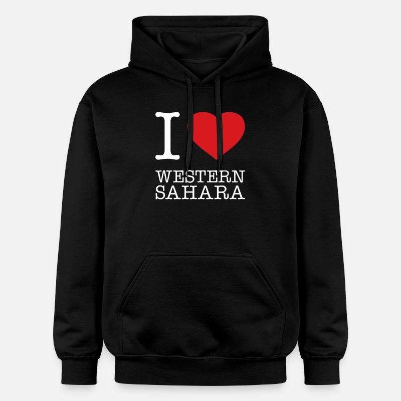 J’adore le Sahara occidental - Sweat à capuche Softstyle® Gildan Unisexe - noir