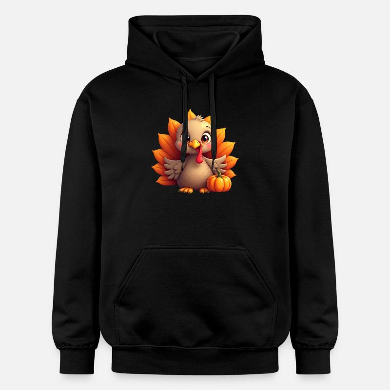 Bébé dinde de Thanksgiving - Sweat à capuche Softstyle® Gildan Unisexe - noir