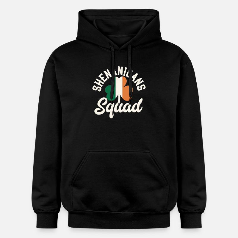 Conception du trèfle de l’équipe irlandaise - Sweat à capuche Softstyle® Gildan Unisexe - noir