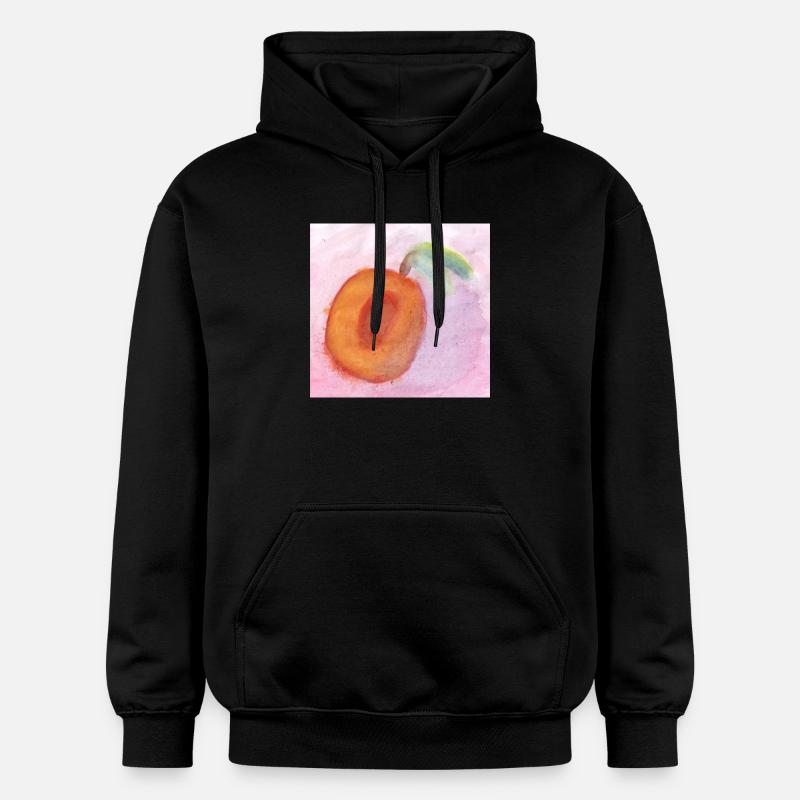 Pfirsisch_Wasserfarben - Sweat à capuche Softstyle® Gildan Unisexe - noir