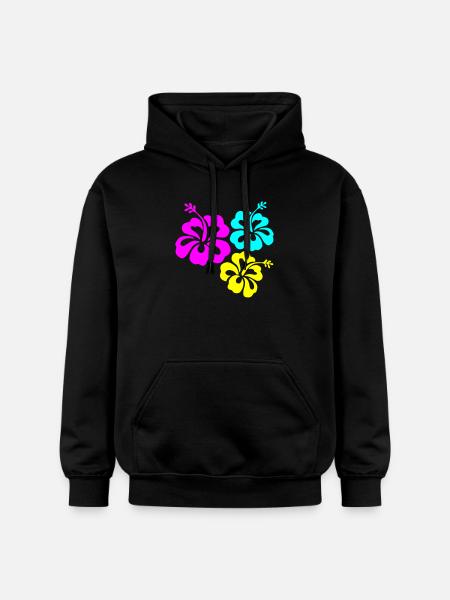 Hibiskus Hibiskusblüte hibiscus - Gildan Unisex Softstyle® Midweight Hoodie - black