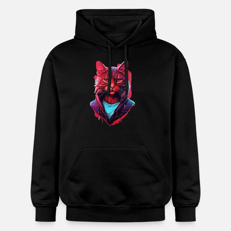 Chat - Sweat à capuche Softstyle® Gildan Unisexe - noir